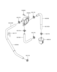 Kawasaki Fr730v-As05 Fuel And Fuel Valve Diagram and Parts List for Z-FORCES60 (17AI5GHD-17AI5GHD010)(2012) Cub Cadet Lawn Tractor